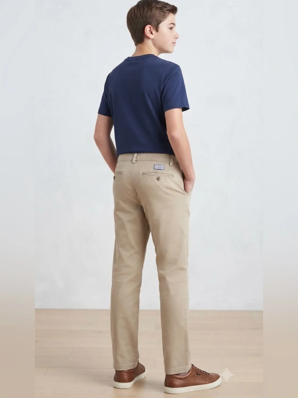 Vineyard Vines Boys Straight Chino Pants in Khaki